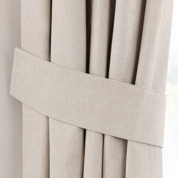 Dunelm Luna Natural Pencil Pleat Tieback 3 Dunelm Luna Natural Pencil Pleat Tieback
