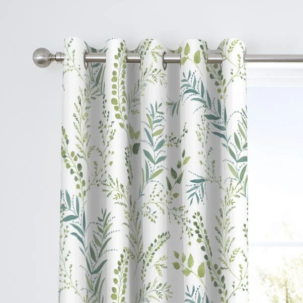 Fusion Fernworthy Green Eyelet Curtains 3 Fusion Fernworthy Green Eyelet Curtains