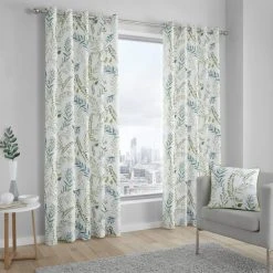 Fusion Fernworthy Green Eyelet Curtains 7 Fusion Fernworthy Green Eyelet Curtains -Dunelm Shop 30695365 alt01