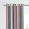 Fusion Whitworth Striped Blush Eyelet Curtains -Dunelm Shop 30695405