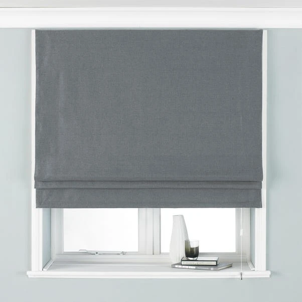 Riva Home Atlantic Grey Roman Blind 3 Riva Home Atlantic Grey Roman Blind