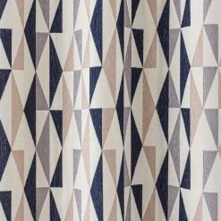 Dunelm Elements Triangles Navy Eyelet Curtains -Dunelm Shop 30705190 alt02