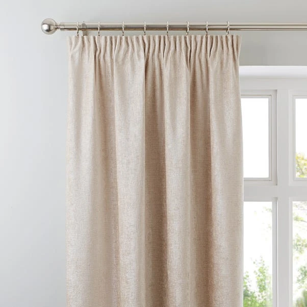 Luxury Collection Chenille Cream Pencil Pleat Curtains 3 Luxury Collection Chenille Cream Pencil Pleat Curtains
