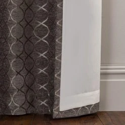 Luxury Collection Chenille Ogee Charcoal Eyelet Curtains -Dunelm Shop 30707774 alt06