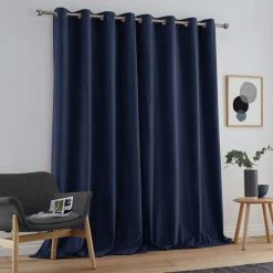 Luxury Collection Peyton Indigo Blue Velvet Eyelet Curtains 11 Luxury Collection Peyton Indigo Blue Velvet Eyelet Curtains -Dunelm Shop 30709236 alt04