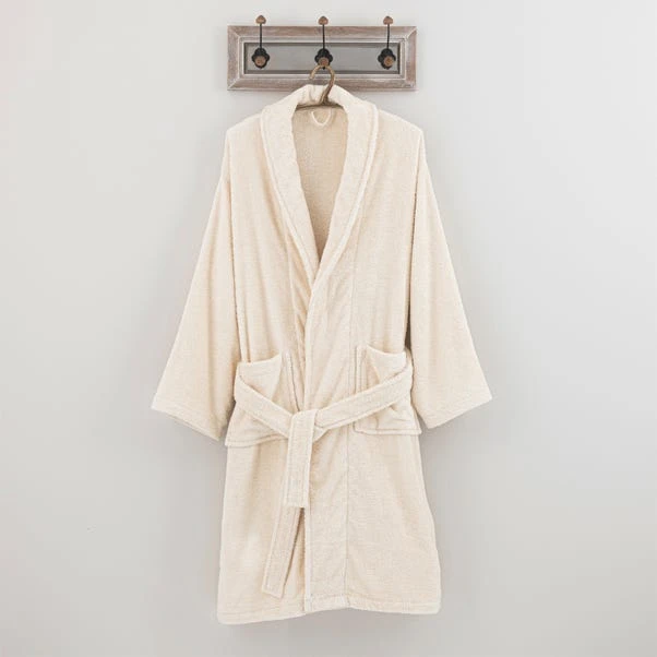 Dunelm Egyptian Cotton Natural Bath Robe 3 Dunelm Egyptian Cotton Natural Bath Robe