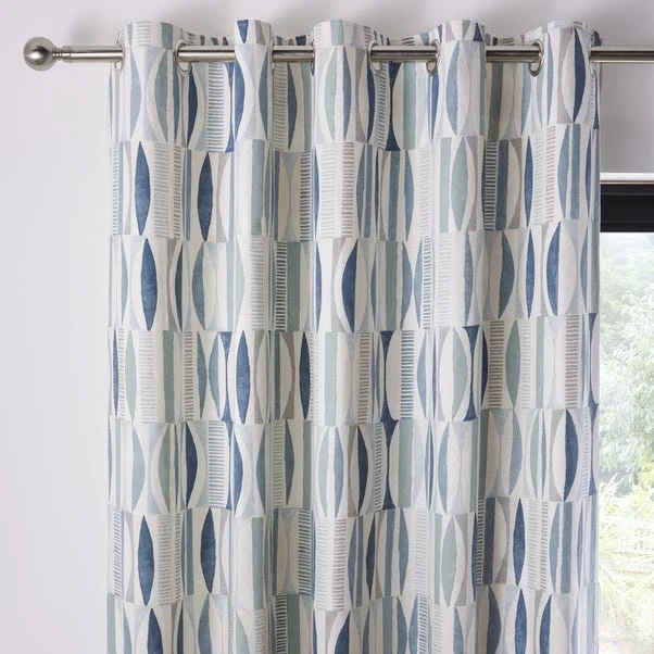 Dunelm Cuba Teal Eyelet Curtains 3 Dunelm Cuba Teal Eyelet Curtains