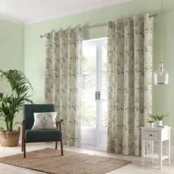 Dunelm Florentina Green Eyelet Curtains 8 Dunelm Florentina Green Eyelet Curtains -Dunelm Shop 30713527 alt01