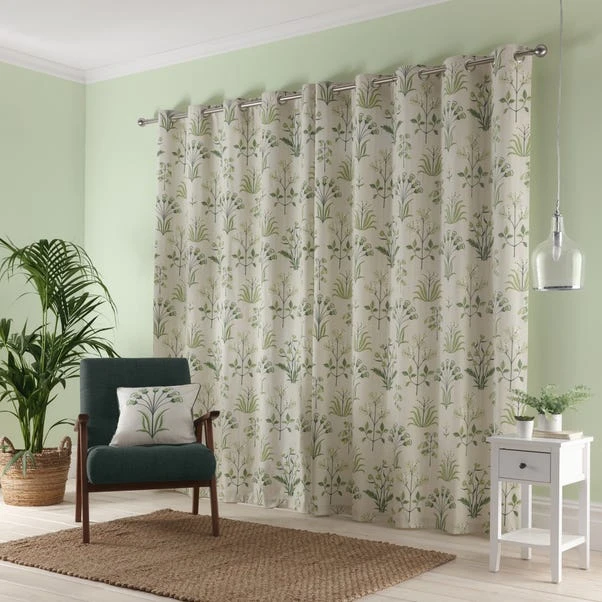 Dunelm Florentina Green Eyelet Curtains 6 Dunelm Florentina Green Eyelet Curtains - Image 4