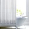Dunelm White Woven Cotton With Peva Lining Shower Curtain -Dunelm Shop 30714025