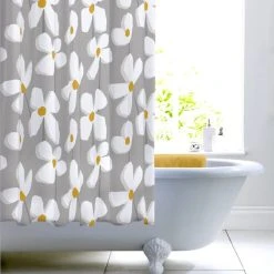 Elements Lena Grey Shower Curtain