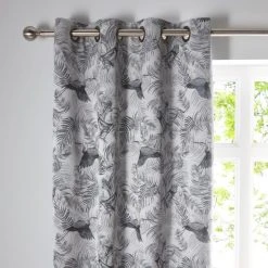 Dunelm Crane Silver Eyelet Curtains