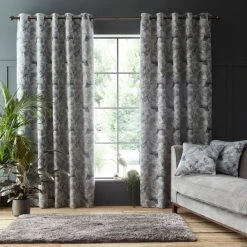 Dunelm Crane Silver Eyelet Curtains 9 Dunelm Crane Silver Eyelet Curtains -Dunelm Shop 30714774 alt01