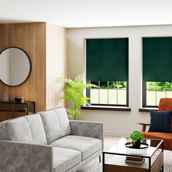 Dunelm Luna Emerald Blackout Roller Blind 3 Dunelm Luna Emerald Blackout Roller Blind
