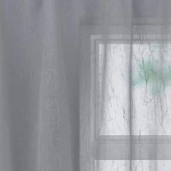 Dunelm Crushed Grey Slot Top Single Voile Panel -Dunelm Shop 30716588 alt02