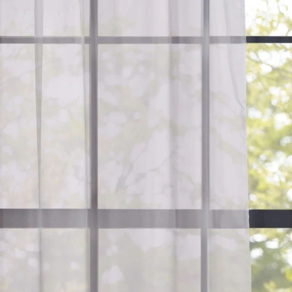 Dunelm Sheer Elegance Grey Slot Top Single Voile Panel 5 Dunelm Sheer Elegance Grey Slot Top Single Voile Panel - Image 3