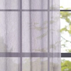 Dunelm Crushed Grey Eyelet Single Voile Panel -Dunelm Shop 30716605 alt02