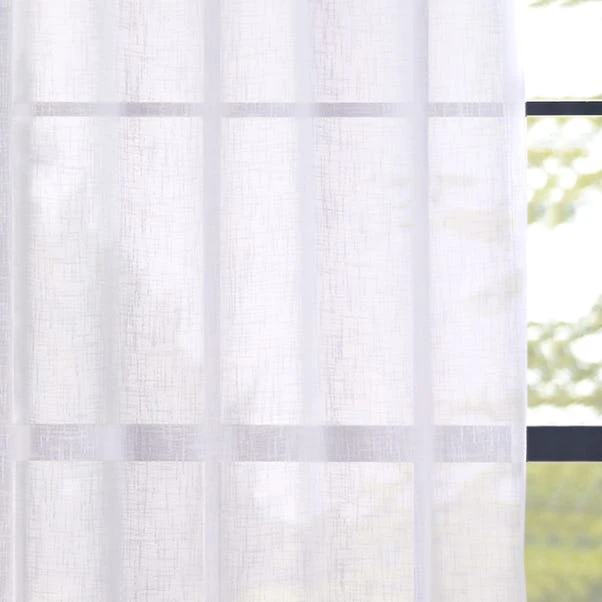 Dunelm Boucle White Eyelet Voile Panel 5 Dunelm Boucle White Eyelet Voile Panel - Image 3