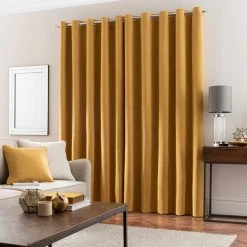 Dunelm Luna Brushed Old Gold Blackout Eyelet Curtains 11 Dunelm Luna Brushed Old Gold Blackout Eyelet Curtains -Dunelm Shop 30716741 alt04