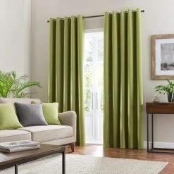 Dunelm Luna Brushed Fern Blackout Eyelet Curtains -Dunelm Shop 30716751 alt01