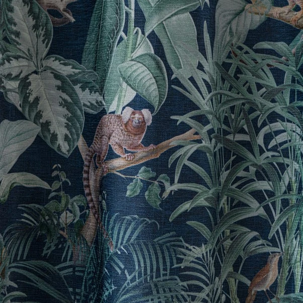 Luxury Collection Jungle Luxe Navy Chenille Eyelet Curtains 5 Luxury Collection Jungle Luxe Navy Chenille Eyelet Curtains - Image 3