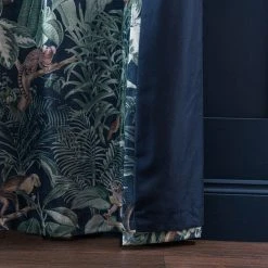 Luxury Collection Jungle Luxe Navy Chenille Eyelet Curtains 13 Luxury Collection Jungle Luxe Navy Chenille Eyelet Curtains -Dunelm Shop 30716782 alt06