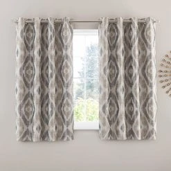 Luxury Collection Ikat Jacquard Eyelet Curtain Natural 12 Luxury Collection Ikat Jacquard Eyelet Curtain Natural -Dunelm Shop 30716795 alt05