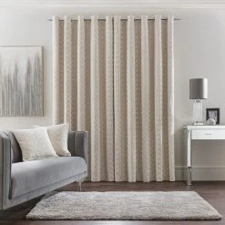 Luxury Collection Chenille Ogee Cream Eyelet Curtains 11 Luxury Collection Chenille Ogee Cream Eyelet Curtains -Dunelm Shop 30716806 alt04