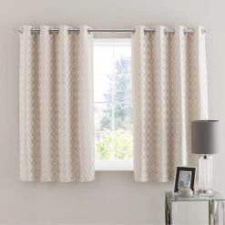 Luxury Collection Chenille Ogee Cream Eyelet Curtains 12 Luxury Collection Chenille Ogee Cream Eyelet Curtains -Dunelm Shop 30716806 alt05