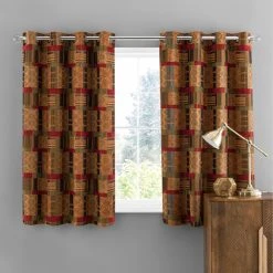 Luxury Collection Prague Chenille Terracotta Eyelet Curtains 12 Luxury Collection Prague Chenille Terracotta Eyelet Curtains -Dunelm Shop 30716846 alt05