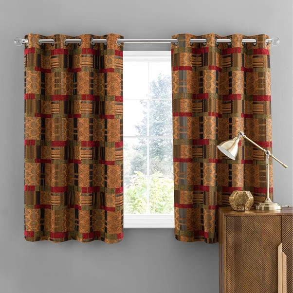 Luxury Collection Prague Chenille Terracotta Eyelet Curtains 7 Luxury Collection Prague Chenille Terracotta Eyelet Curtains - Image 5