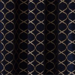 Luxury Collection Chenille Ogee Navy Eyelet Curtains 10 Luxury Collection Chenille Ogee Navy Eyelet Curtains -Dunelm Shop 30716869 alt02