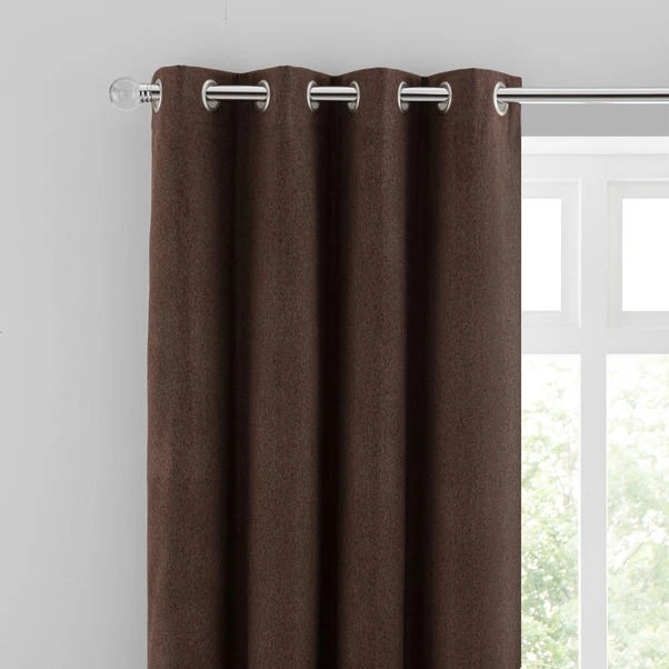 Dunelm Luna Brushed Pine Cone Blackout Eyelet Curtains 3 Dunelm Luna Brushed Pine Cone Blackout Eyelet Curtains