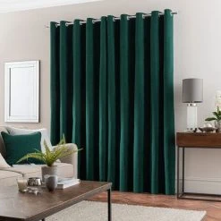 Dunelm Luna Brushed Emerald Blackout Eyelet Curtains 11 Dunelm Luna Brushed Emerald Blackout Eyelet Curtains -Dunelm Shop 30716994 alt04