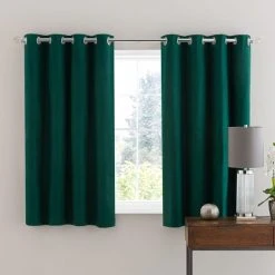 Dunelm Luna Brushed Emerald Blackout Eyelet Curtains 12 Dunelm Luna Brushed Emerald Blackout Eyelet Curtains -Dunelm Shop 30716994 alt05
