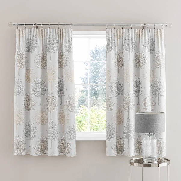 Luxury Collection Jacquard Trees Dove Grey Pencil Pleat Curtains 7 Luxury Collection Jacquard Trees Dove Grey Pencil Pleat Curtains - Image 5