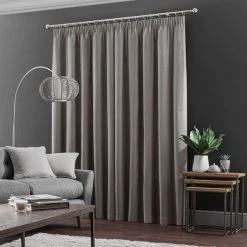 Dunelm Luna Mid Grey Blackout Pencil Pleat Curtains 11 Dunelm Luna Mid Grey Blackout Pencil Pleat Curtains -Dunelm Shop 30717047 alt04