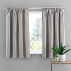 Dunelm Luna Mid Grey Blackout Pencil Pleat Curtains 12 Dunelm Luna Mid Grey Blackout Pencil Pleat Curtains -Dunelm Shop 30717047 alt05