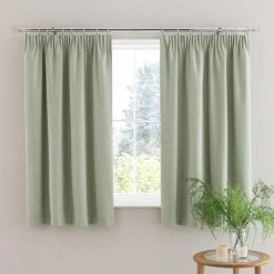 Dunelm Luna Sage Blackout Pencil Pleat Curtains 12 Dunelm Luna Sage Blackout Pencil Pleat Curtains -Dunelm Shop 30717055 alt05