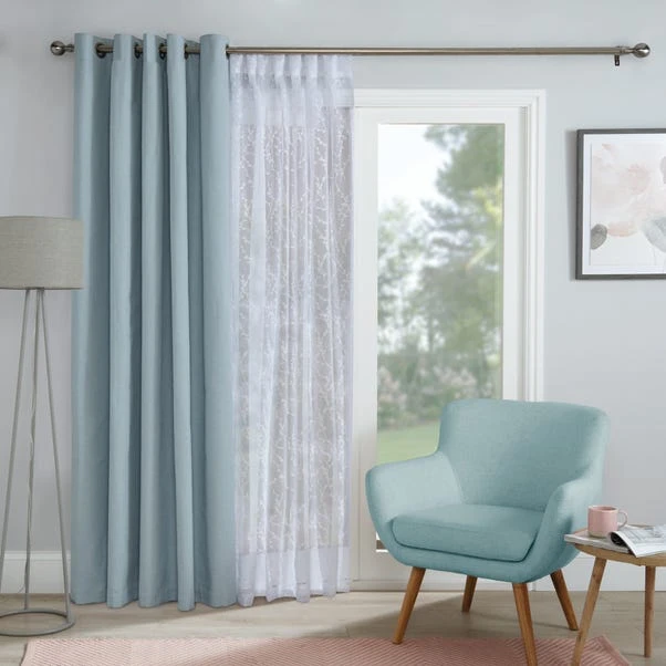 Dunelm Belle Embroidery Slot Top White Voile 5 Dunelm Belle Embroidery Slot Top White Voile - Image 3