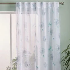 Dunelm Dragonflies Hidden Tab Top Blue Voile