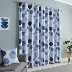Elements Dandelion Blue Eyelet Curtan -Dunelm Shop 30717512 alt04