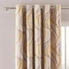 Dunelm Mirage Ochre Jacquard Eyelet Curtains 2 Dunelm Mirage Ochre Jacquard Eyelet Curtains -Dunelm Shop 30717554