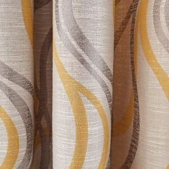 Dunelm Mirage Ochre Jacquard Eyelet Curtains -Dunelm Shop 30717554 alt02