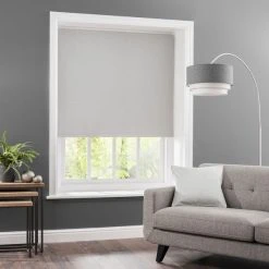 Dunelm Luna Dove Grey Blackout Roller Blind