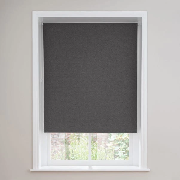 Dunelm Luna Charcoal Blackout Roller Blind 3 Dunelm Luna Charcoal Blackout Roller Blind