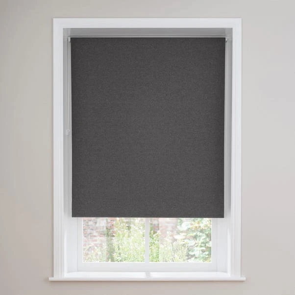 Dunelm Luna Charcoal Blackout Roller Blind 4 Dunelm Luna Charcoal Blackout Roller Blind - Image 2