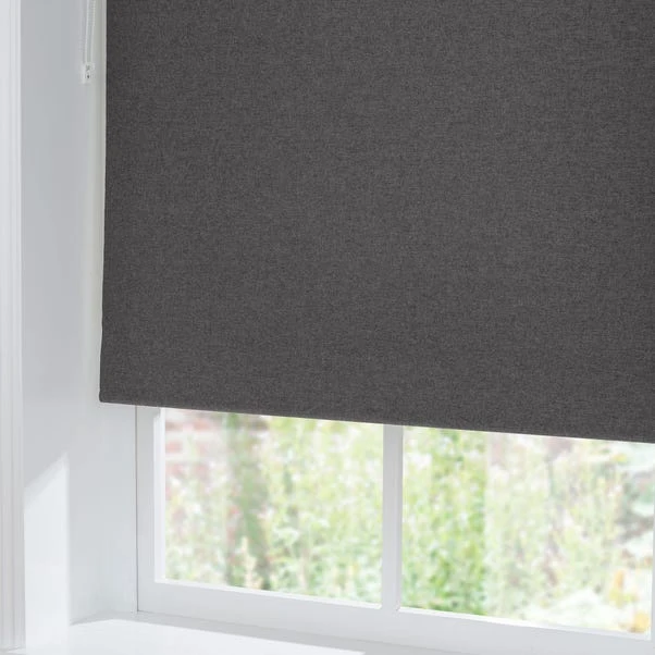 Dunelm Luna Charcoal Blackout Roller Blind 5 Dunelm Luna Charcoal Blackout Roller Blind - Image 3