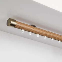 Dunelm Camden Wood Effect Light Oak Ceiling Fix Curtain Track
