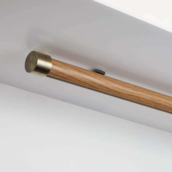 Dunelm Camden Wood Effect Light Oak Ceiling Fix Curtain Track 4 Dunelm Camden Wood Effect Light Oak Ceiling Fix Curtain Track - Image 2